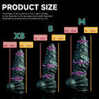Oieffur Nexus Node Monster Toy fantasy dildo with alien texture, platinum silicone, showcasing detailed surface and ergonomic design.