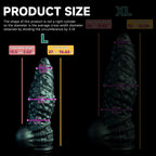 Oieffur Nexus Node Monster Fantasy Dildo with alien texture, platinum silicone material, detailed creature design, and realistic features.