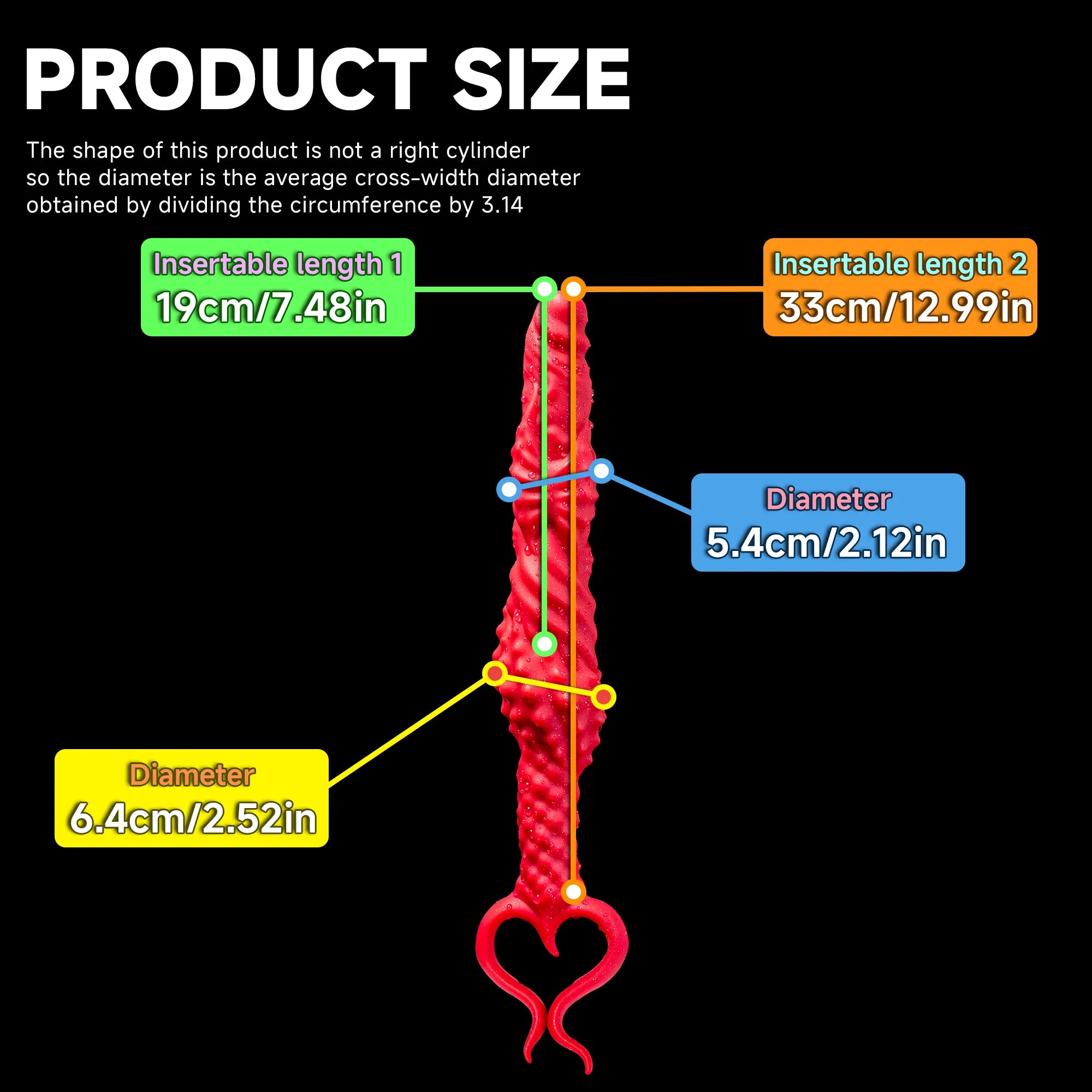 Oieffur Succubus Fantasy Dildo made of premium silicone, featuring a detailed fantasy design for adult pleasure use.