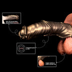 Oieffur Warhorse flexible penis sleeve extender with girth enhancement and integrated cock ring for added stimulation.